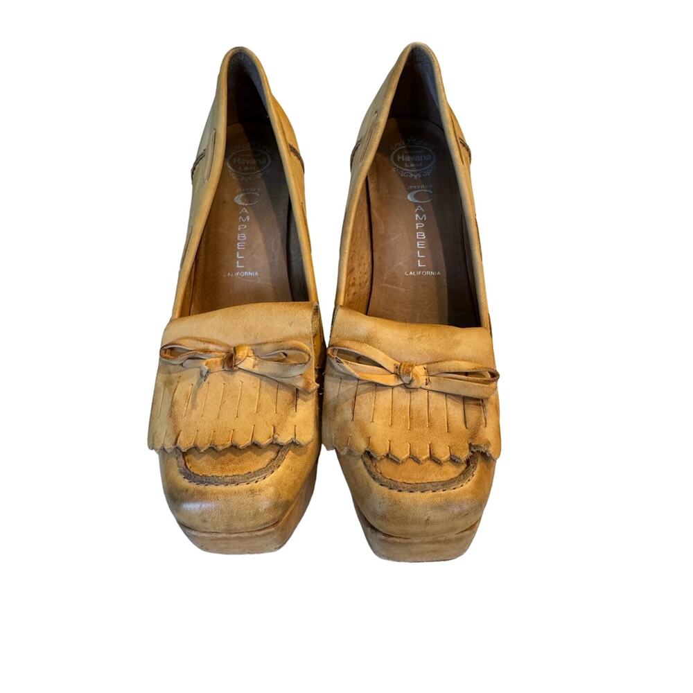 Jeffrey Campbell Leather Loafer Wedge Slip‎ Ons Size 7.5